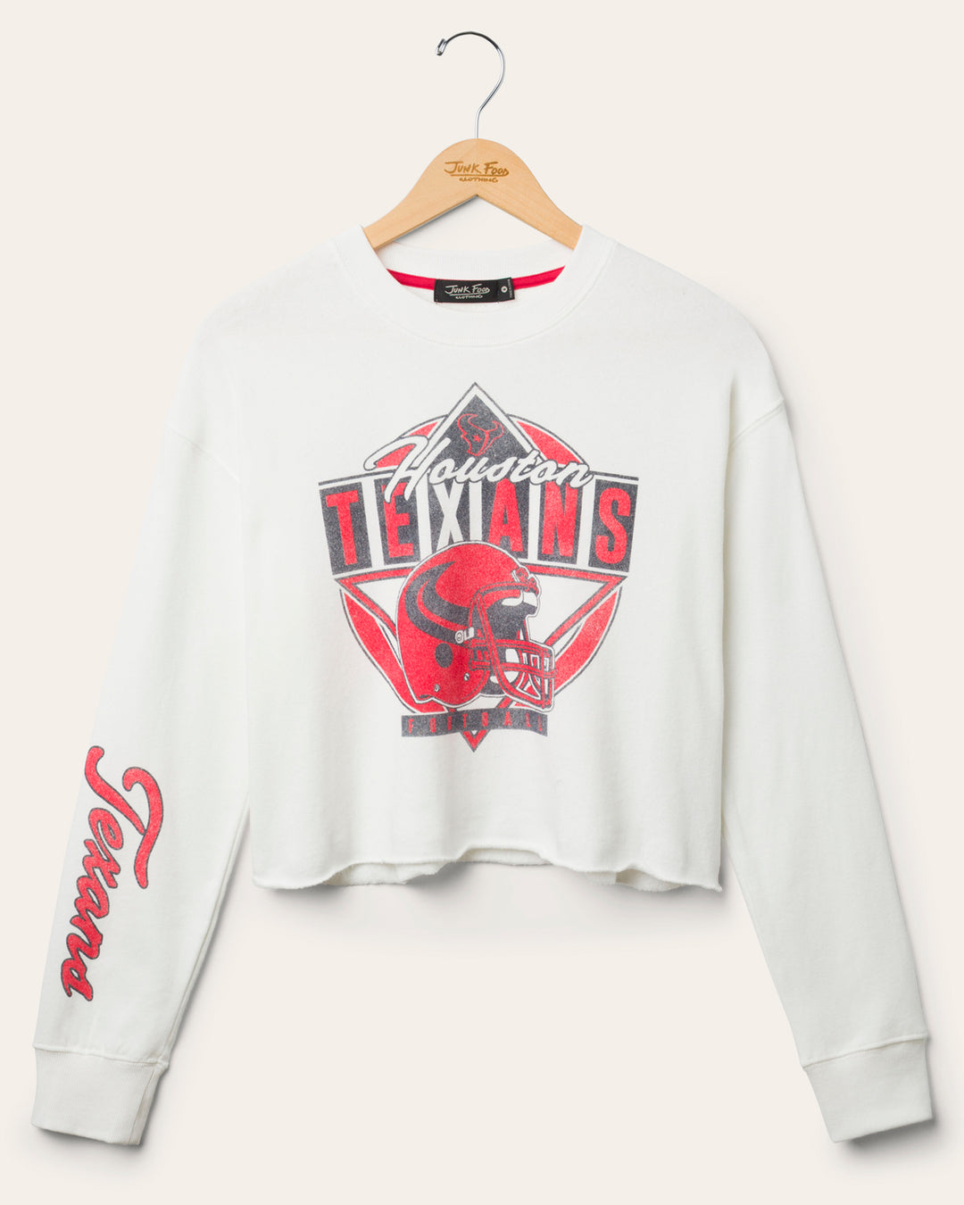 Women's Houston Texans Helmet Crop Fleece