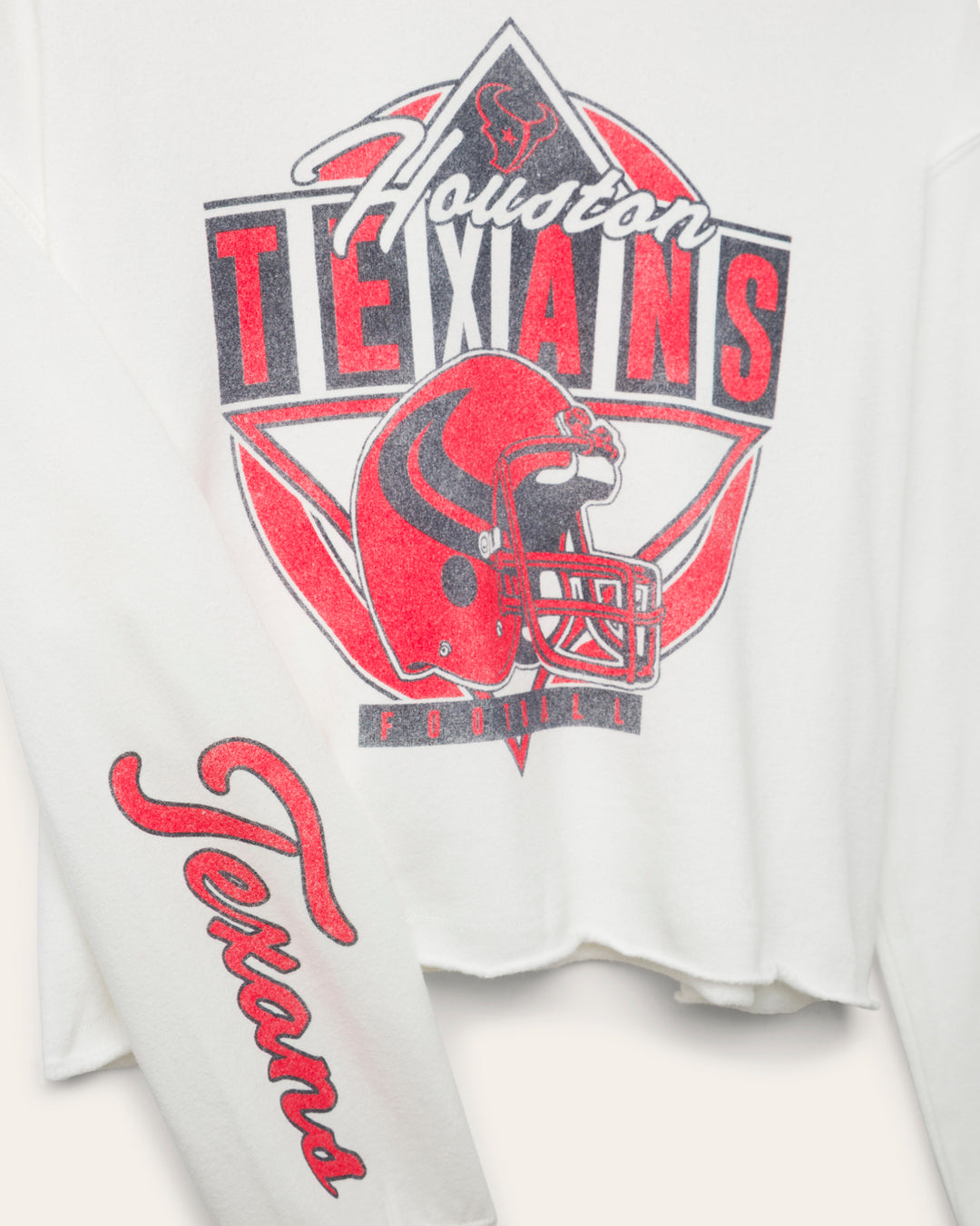 Women's Houston Texans Helmet Crop Fleece