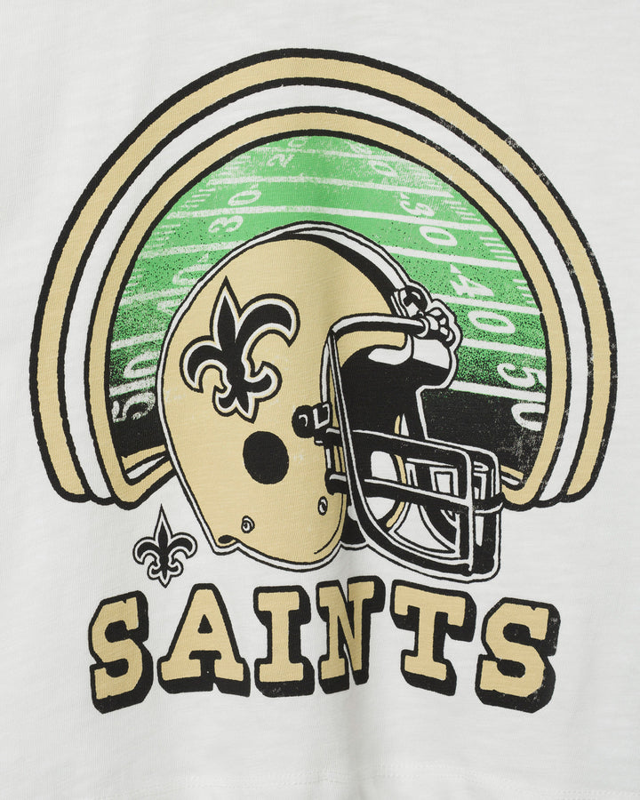 Women's New Orleans Saints Game Time Mock Neck Crop Tee