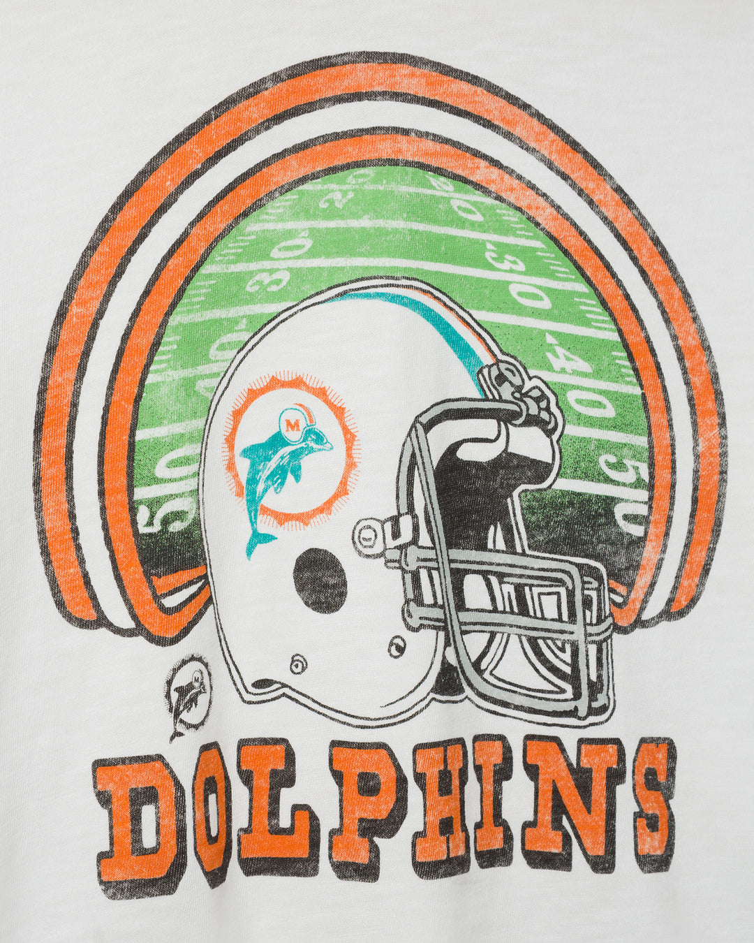 Women's Miami Dolphins Game Time Mock Neck Crop Tee