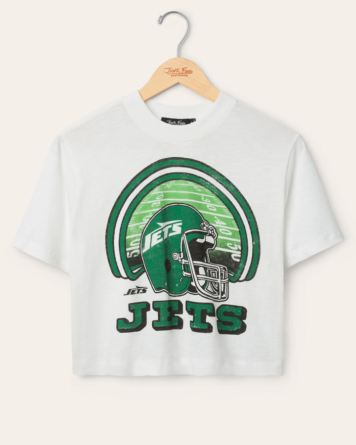 Women's New York Jets Game Time Mock Neck Crop Tee