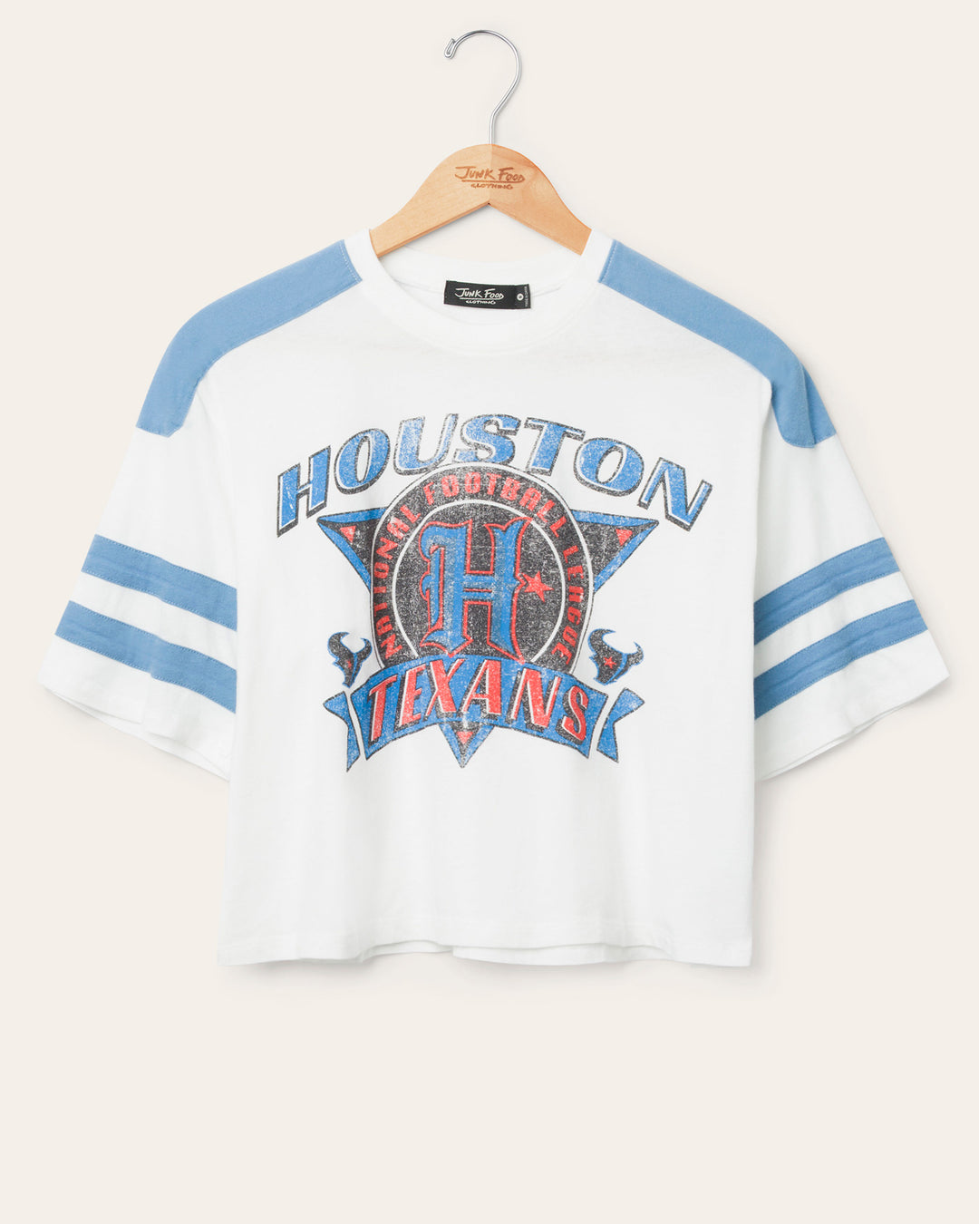 Women's Houston Texans Striped Crop Tee