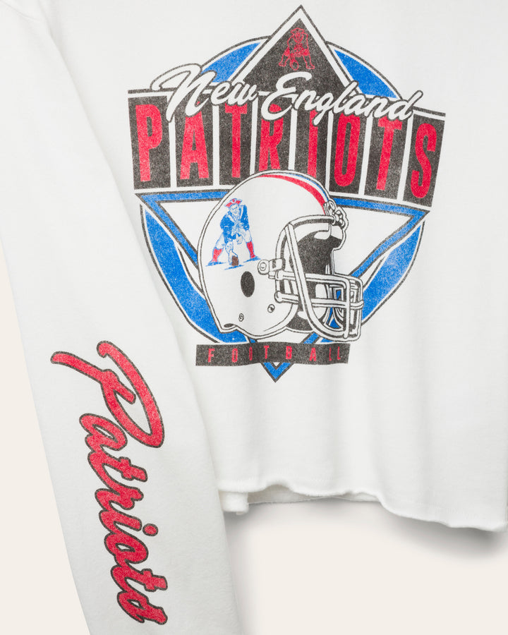 Women's New England Patriots Helmet Crop Fleece