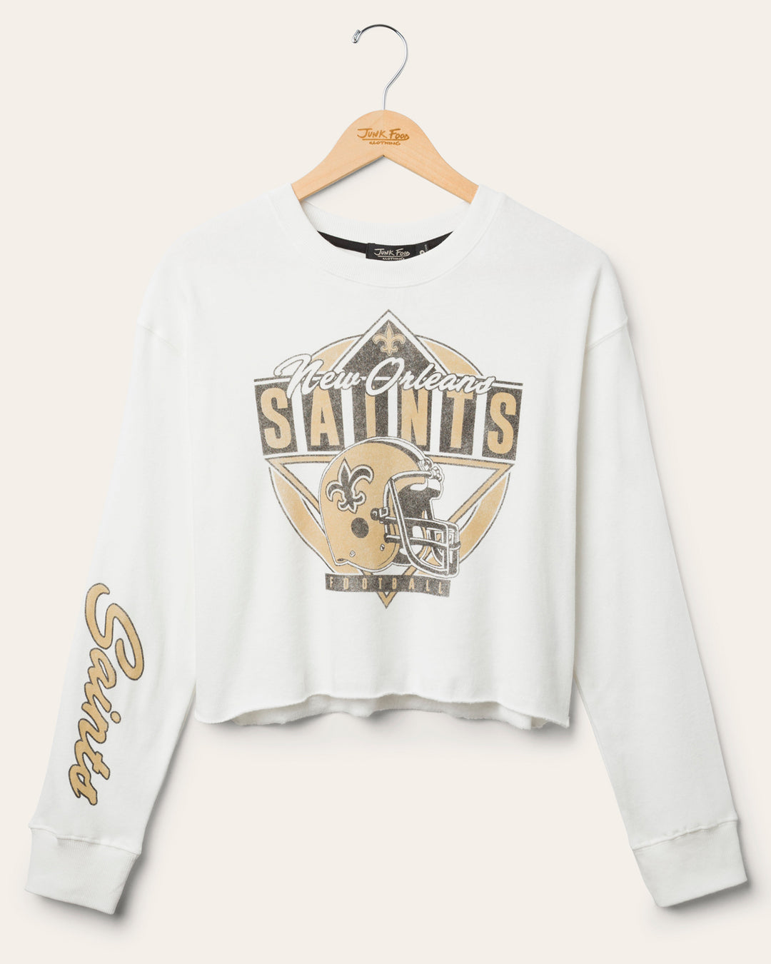 Women's New Orleans Saints Helmet Crop Fleece