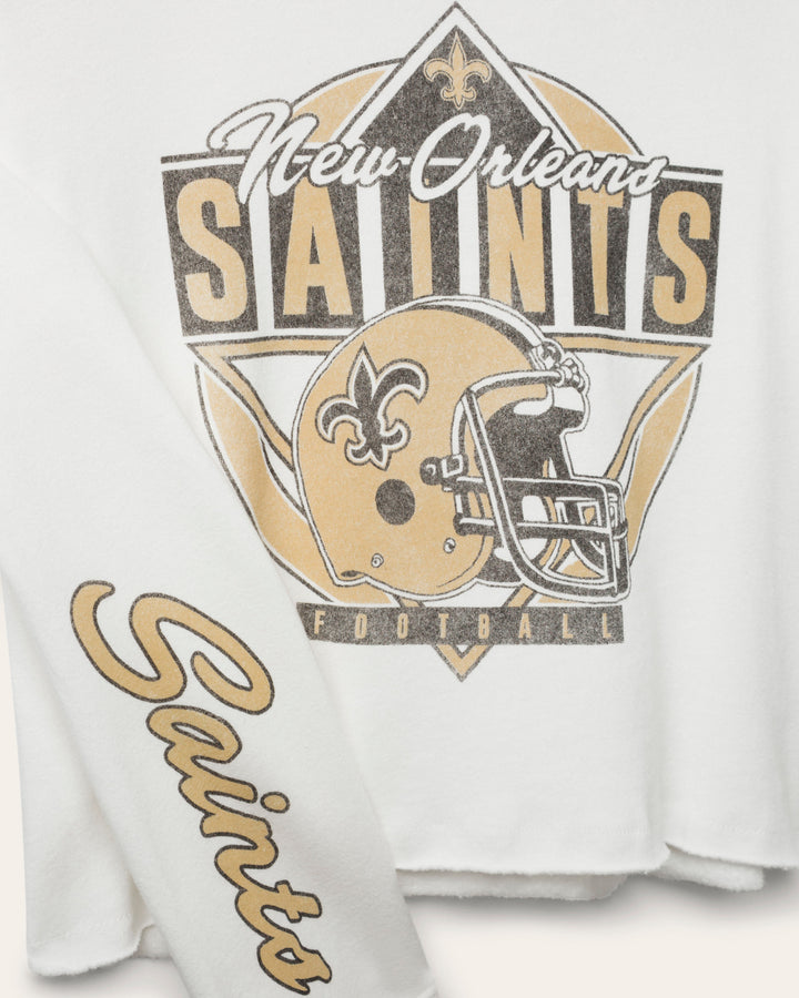 Women's New Orleans Saints Helmet Crop Fleece