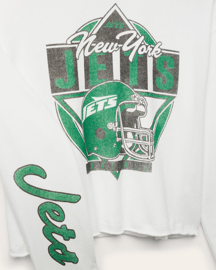 Women's New York Jets Helmet Crop Fleece