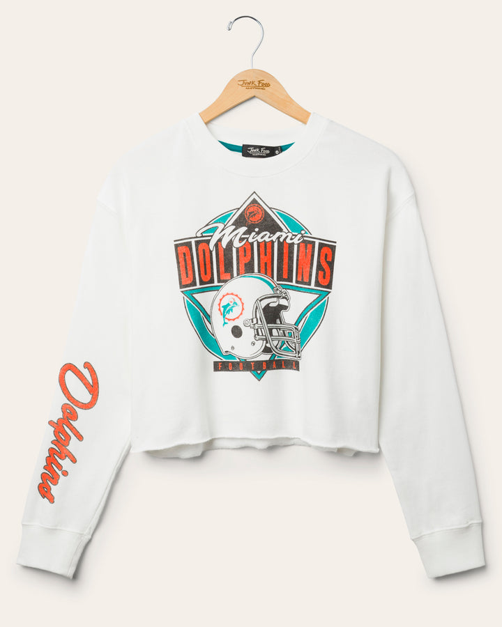 Women's Miami Dolphins Helmet Crop Fleece