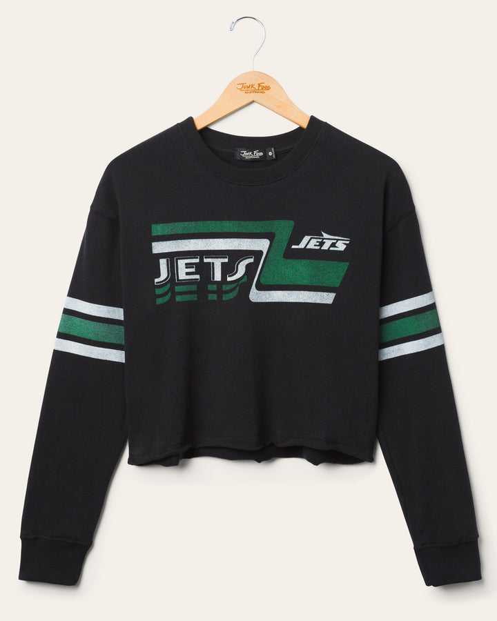 Women's New York Jets Retro Crop Fleece