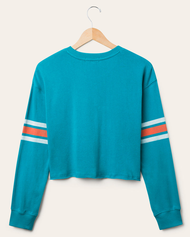 Women's Miami Dolphins Retro Crop Fleece