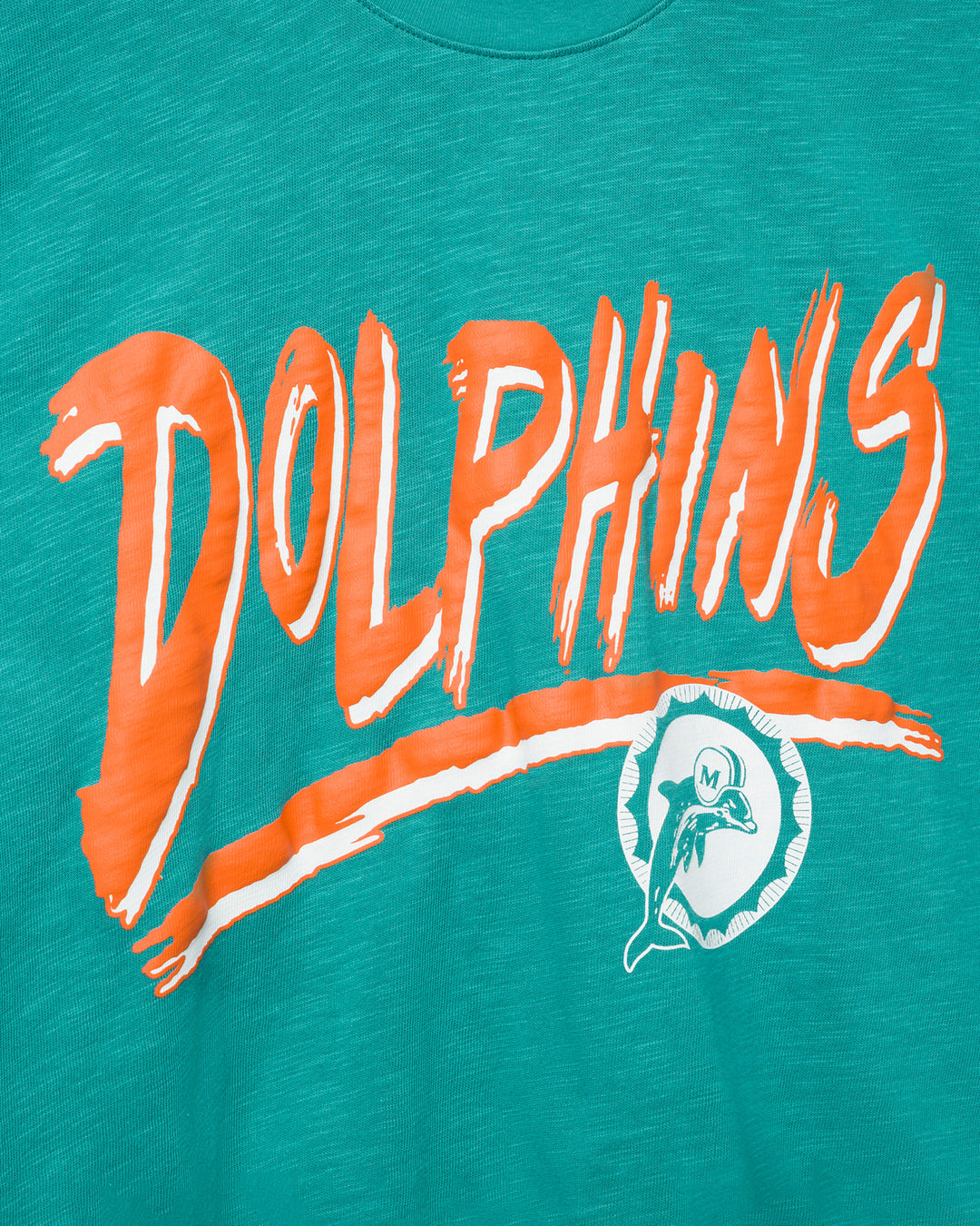 Women's Miami Dolphins Thrill Mock Neck Crop Tee