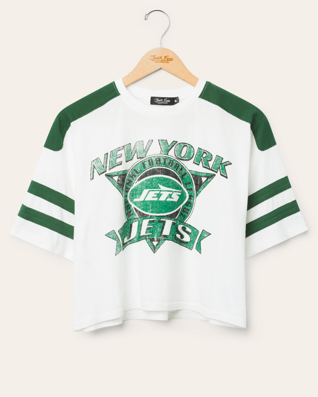 Women's New York Jets Striped Crop Tee