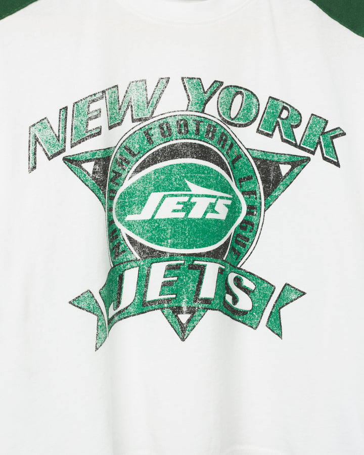 Women's New York Jets Striped Crop Tee