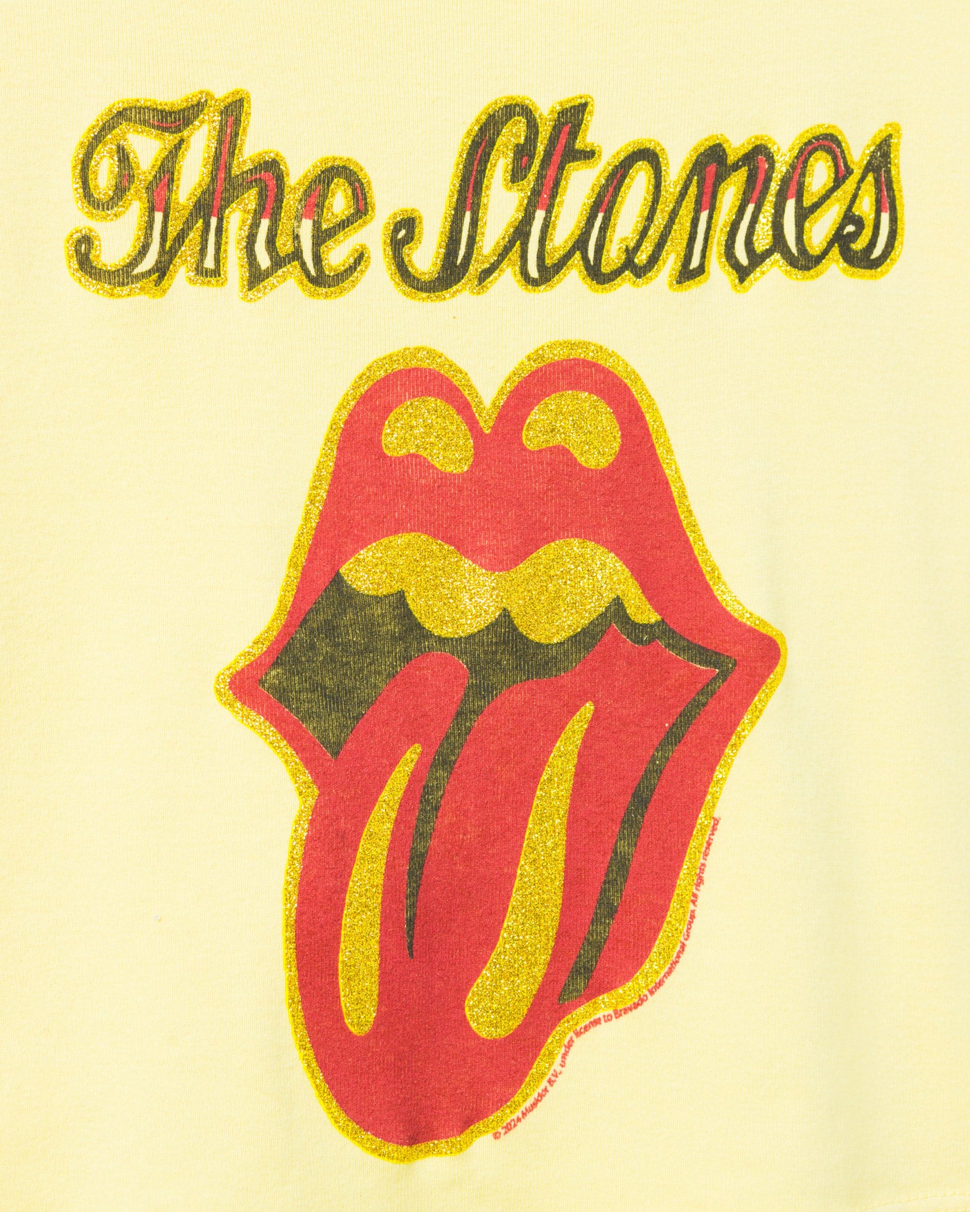 Women's The Rolling Stones Glitter Baby Tee – Junk Food Clothing