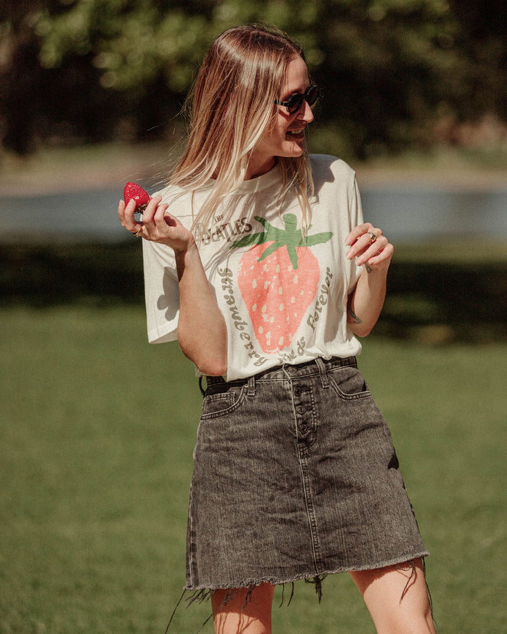 Women's The Beatles Strawberry Fields Forever Vintage Tissue Tee