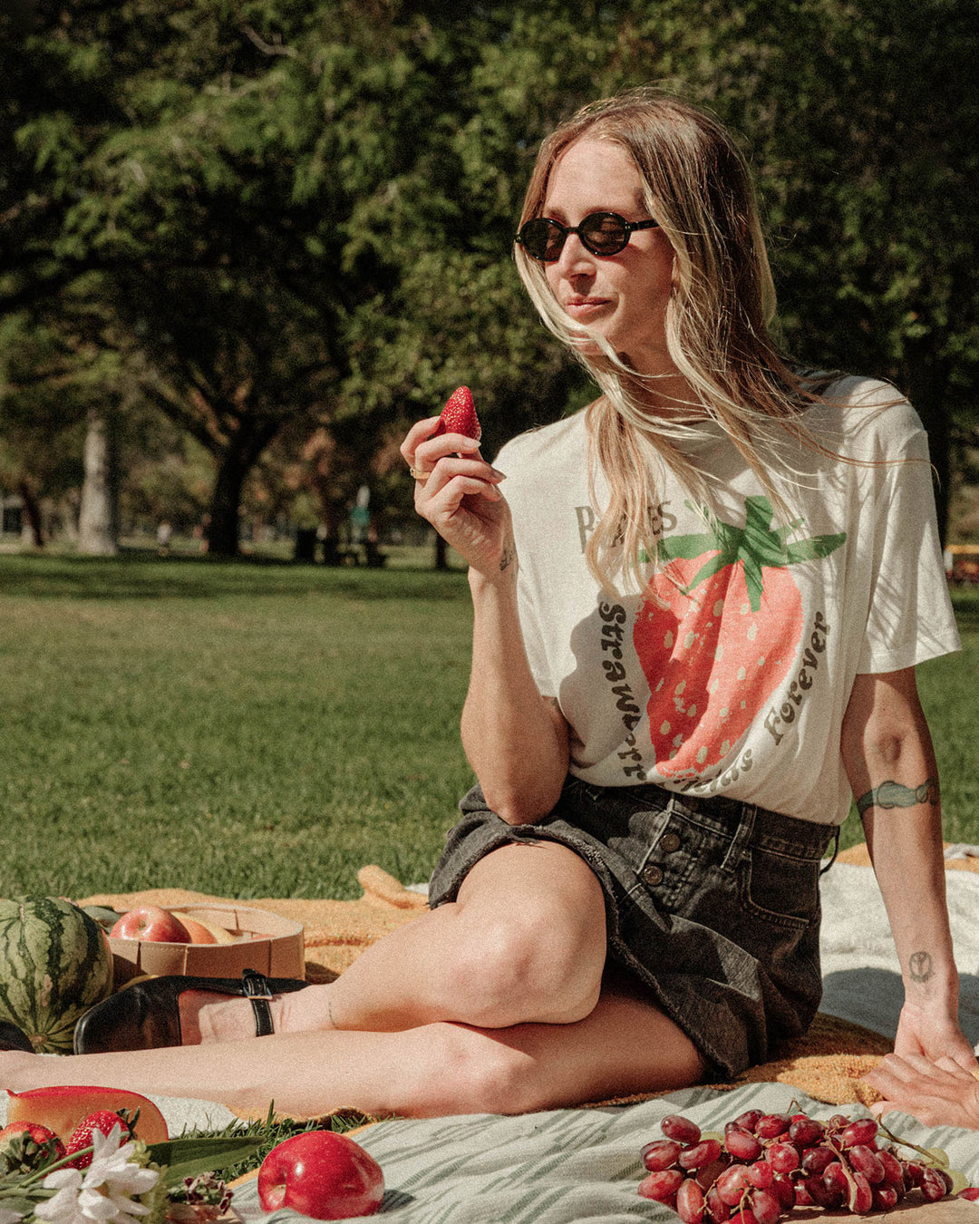 Women's The Beatles Strawberry Fields Forever Vintage Tissue Tee