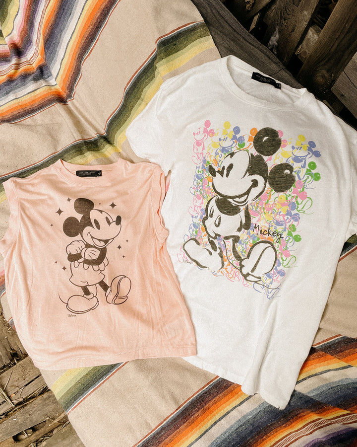 Women's Sparkle Mickey Vintage Tissue Tank