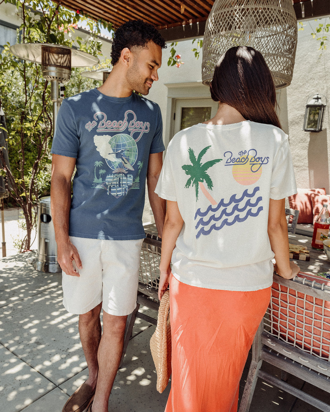 Women's The Beach Boys Palm and Waves Vintage Tee