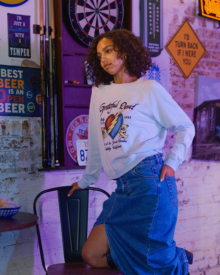 Women's Grateful Dead 1988 Live Raglan Crew Fleece