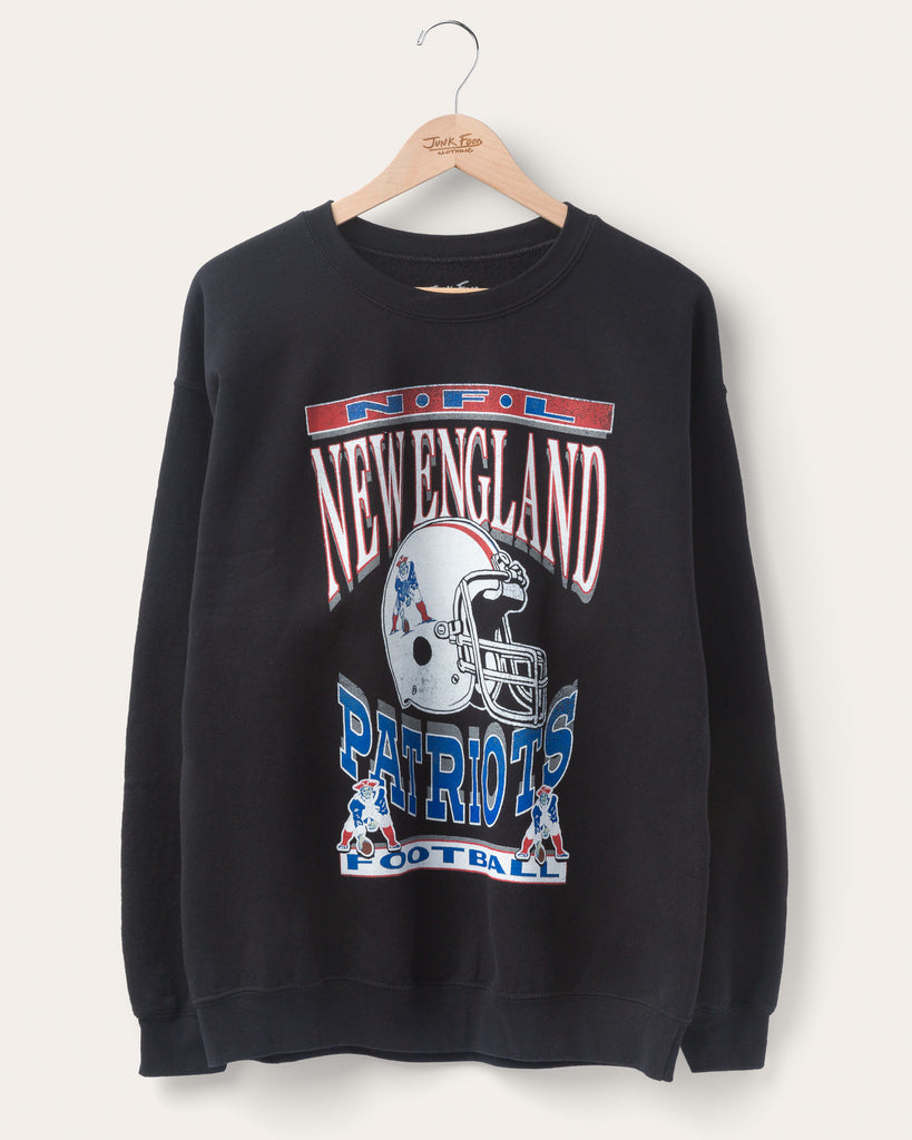 Junk Food Clothing New England Patriots Helmet Flea Market Crew Fleece