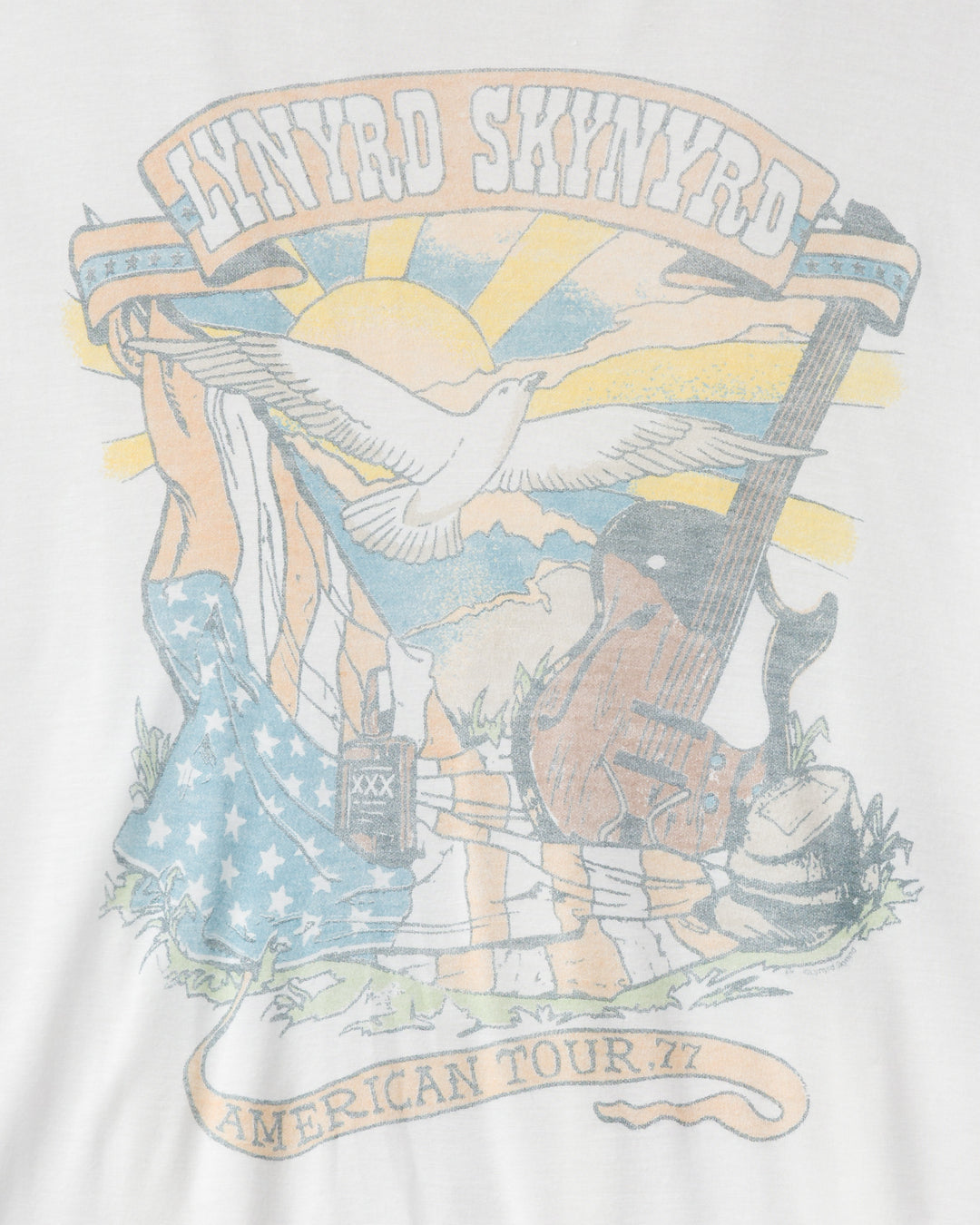 Women's Lynyrd Skynyrd American Tour '77 Vintage Tissue Tee