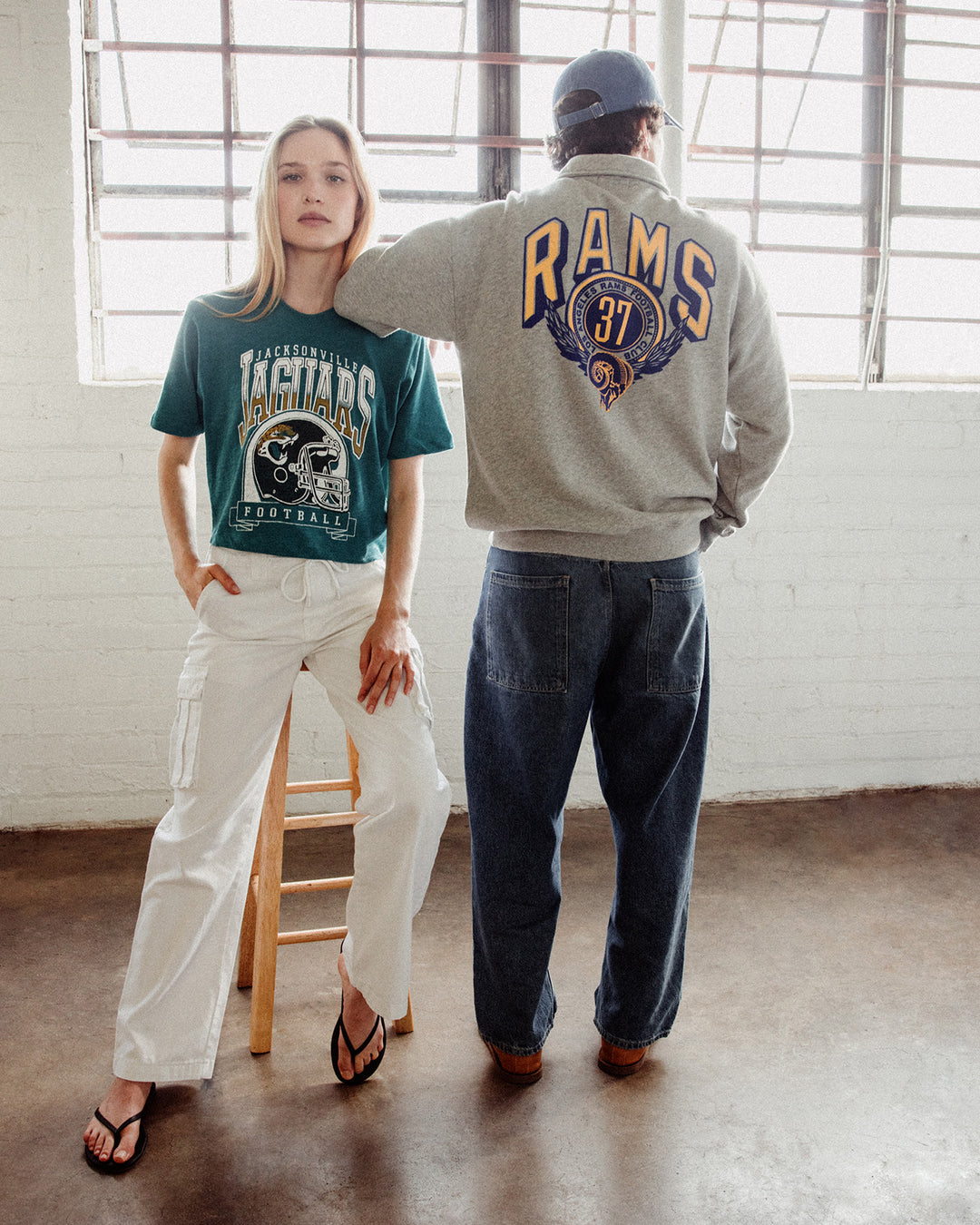 Los Angeles Rams Flocked Quarter Zip