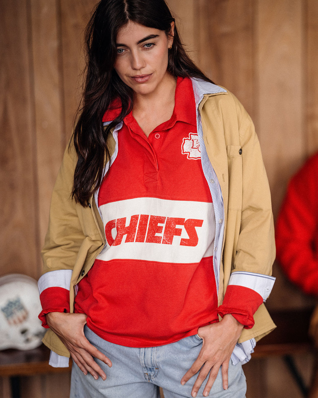 Women's Kansas City Chiefs Rugby Long Sleeve