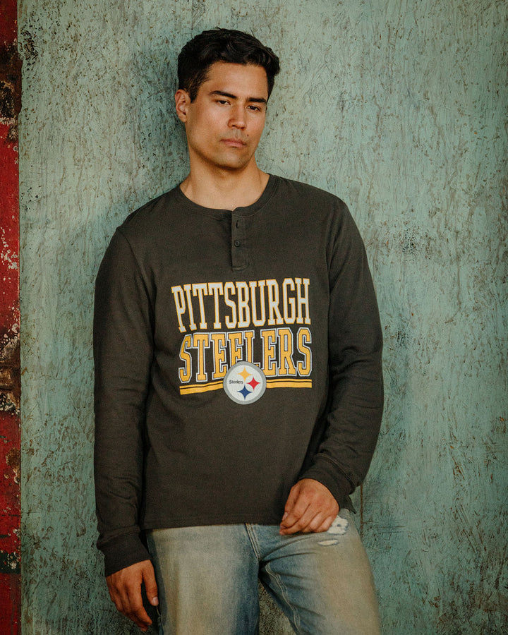 Pittsburgh Steelers Long Sleeve Henley
