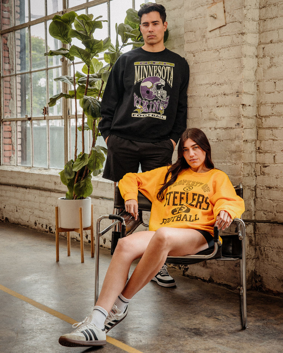 Minnesota Viking Helmet Flea Market Crew Fleece