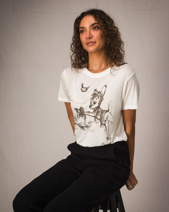 Women's Bambi Sketch Vintage Tissue Tee