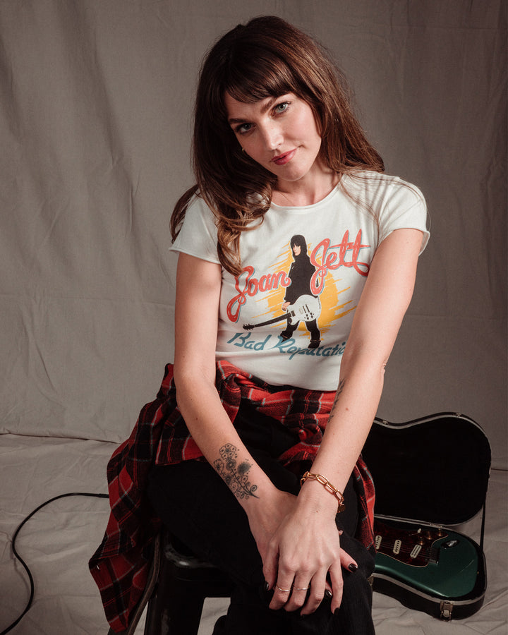 Women's Joan Jett Bad Reputation Vintage Baby Tee