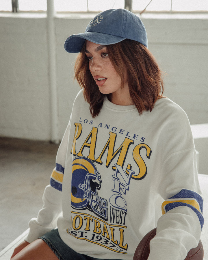 Women's Los Angeles Rams Oversized Striped Fleece