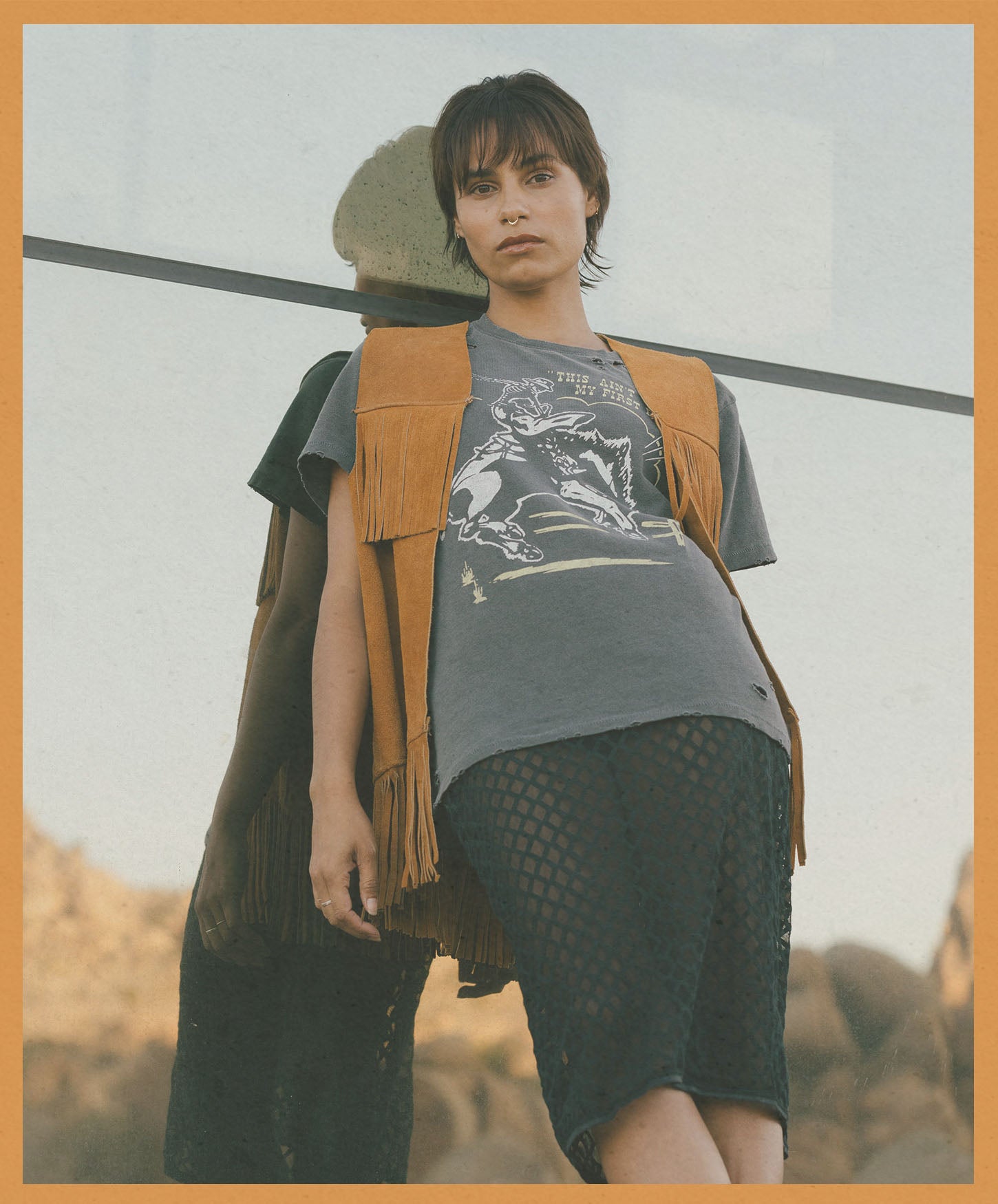 Women's Aint My First Rodeo Vintage Destroy Tee