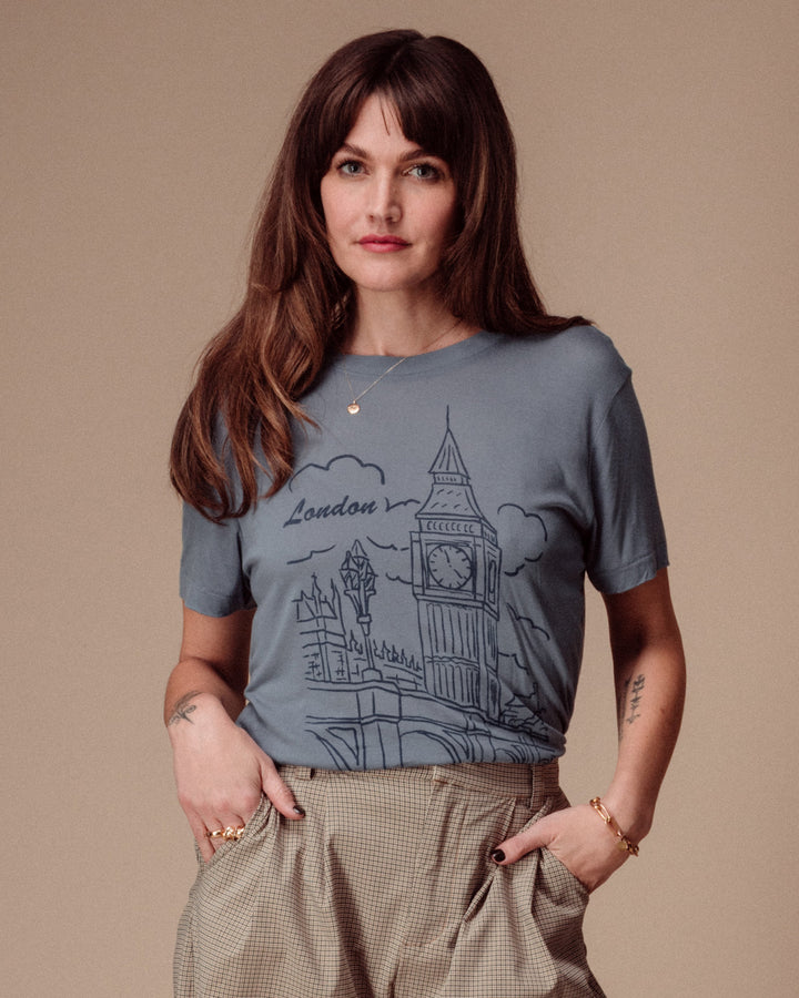 Women's London Big Ben Vintage Tissue Tee