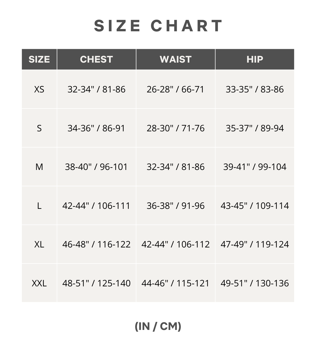 Men's Fit + Size Guide Junk Food Clothing