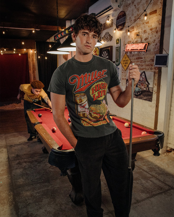 Miller High Life Burgers and Beer Vintage Tee