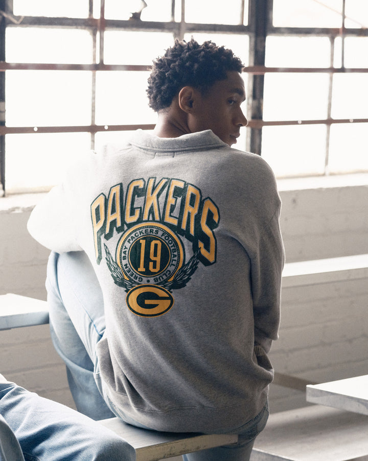 Green Bay Packers Flocked Quarter Zip