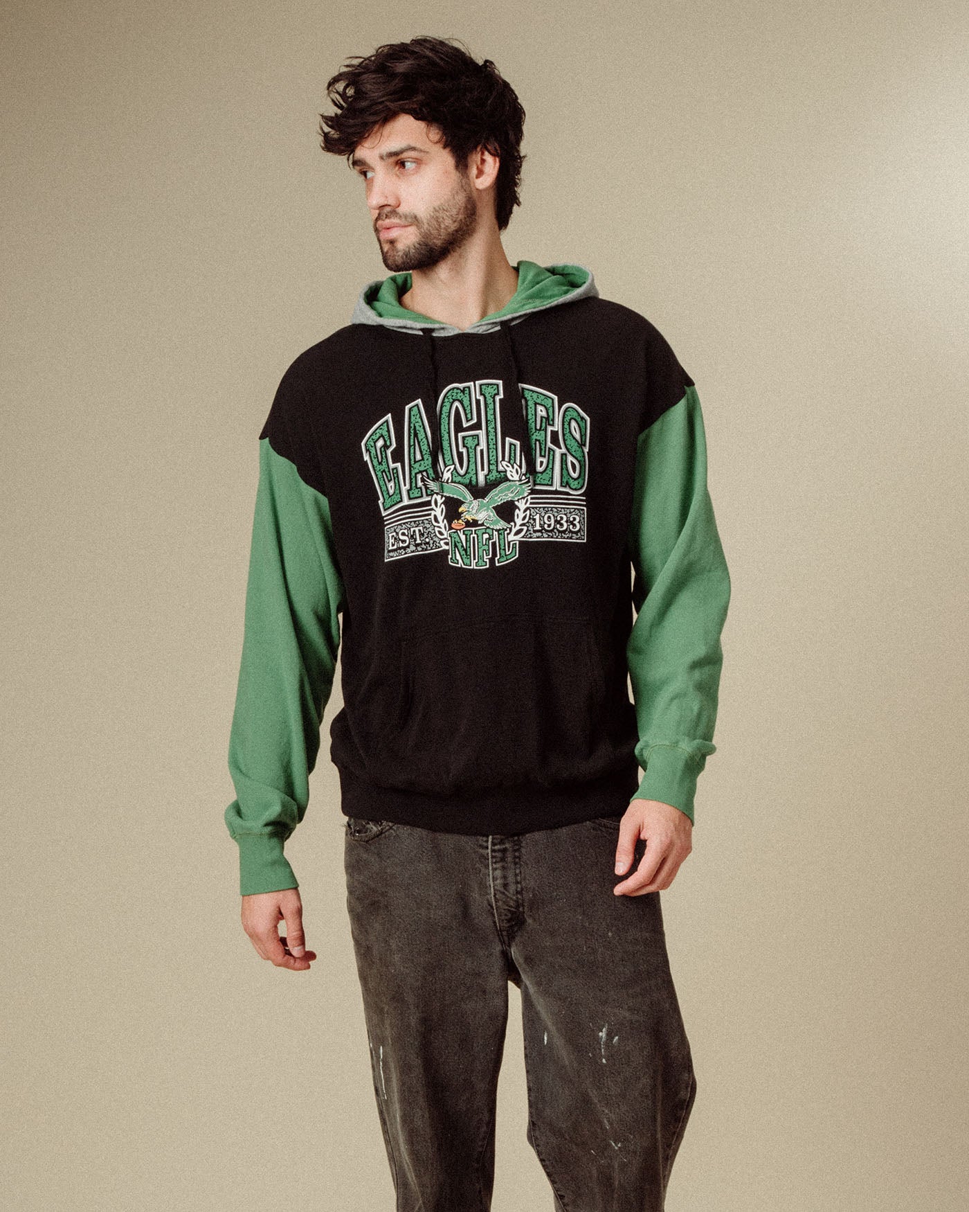 Philadelphia Eagles Tri Color Block Hoodie – Junk Food Clothing