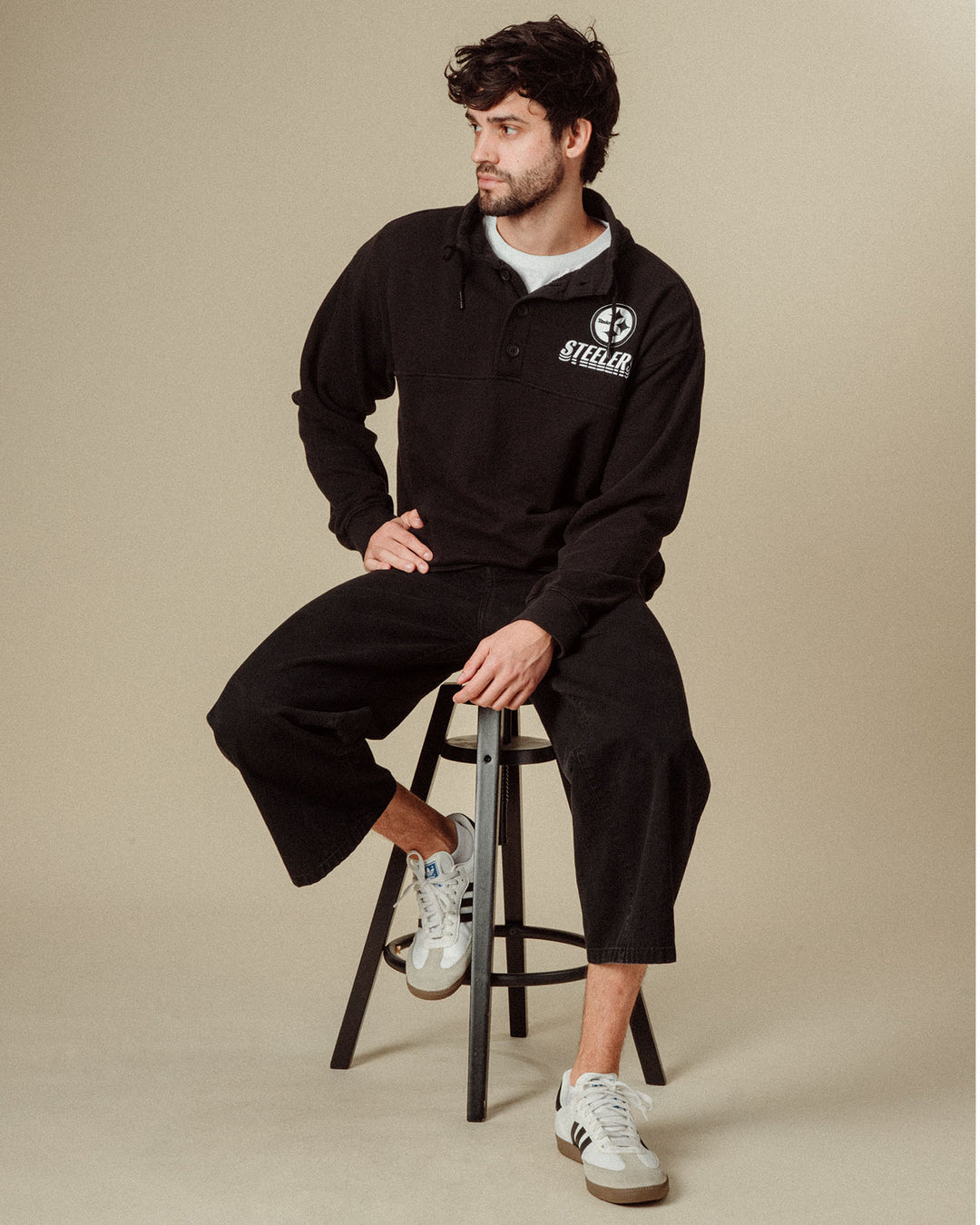 Pittsburgh Steelers Mock Button Up Fleece