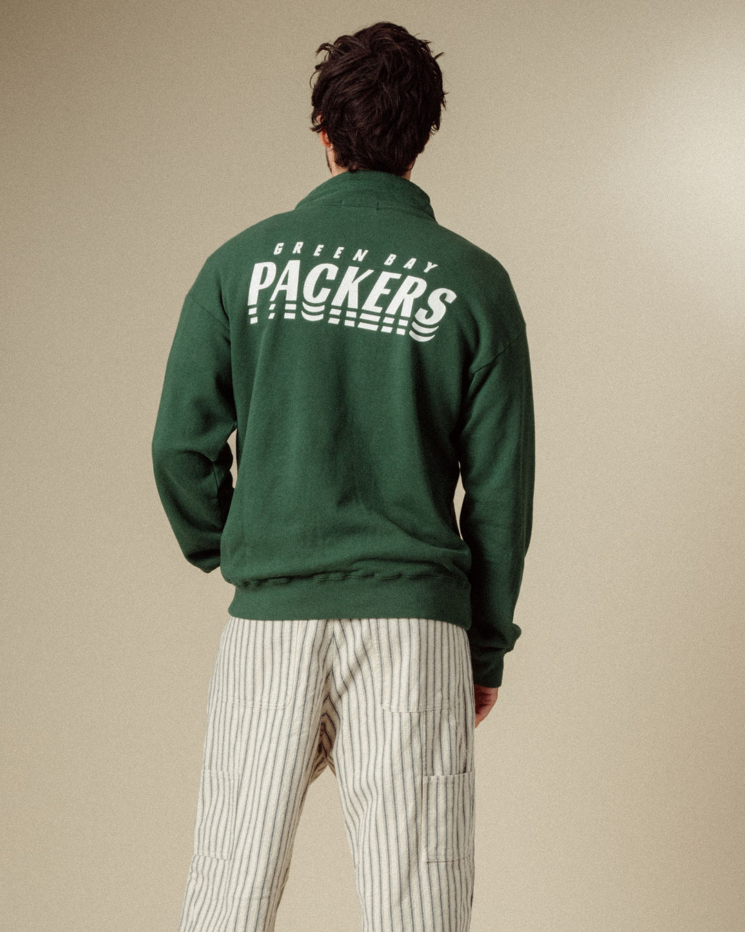 Green Bay Packers Mock Button Up Fleece