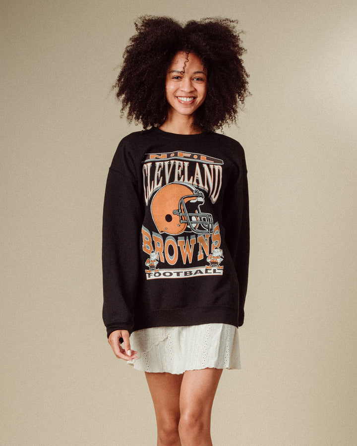 Cleveland Browns Helmet Flea Market Crew Fleece
