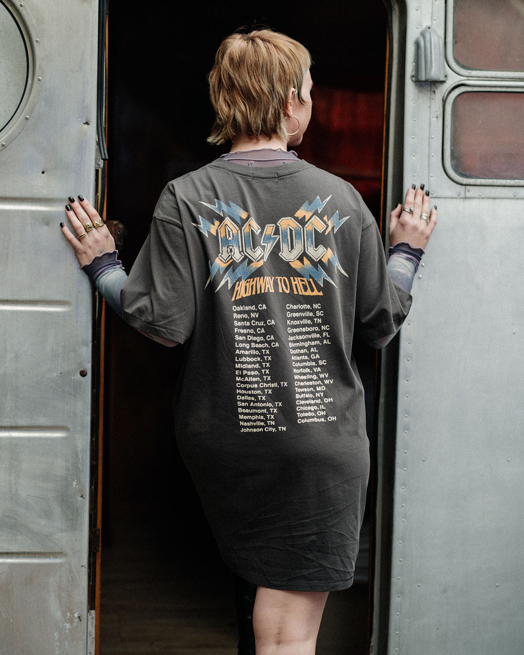 Women's AC/DC On Tour Tee Dress – Junk Food Clothing