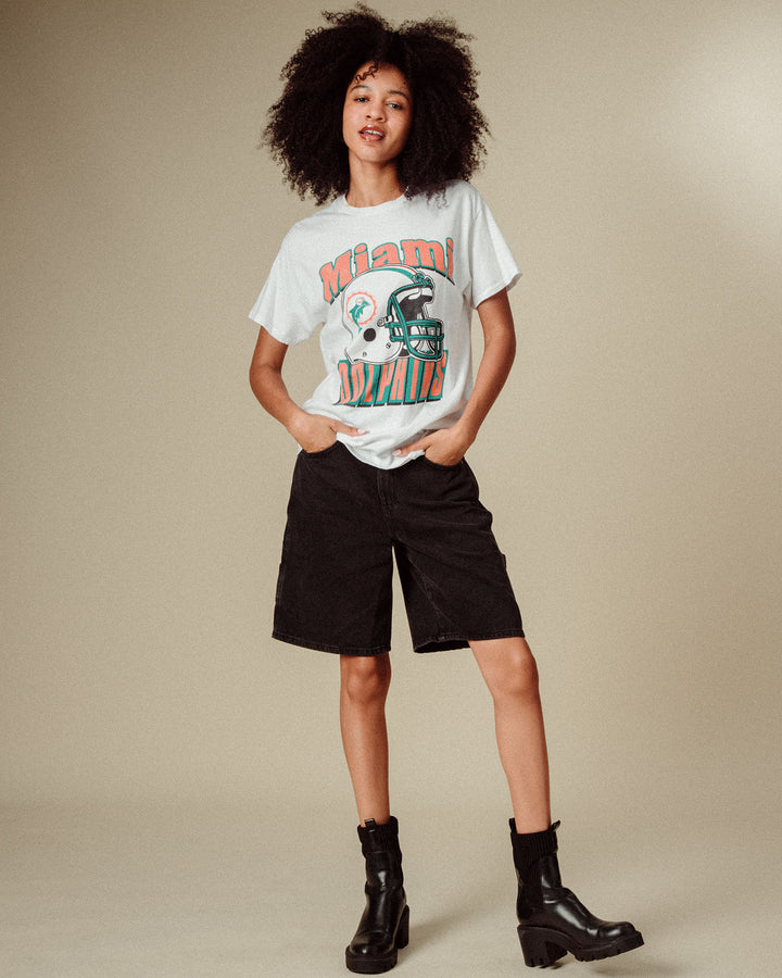 Miami Dolphins Throwback Helmet Flea Market Tee