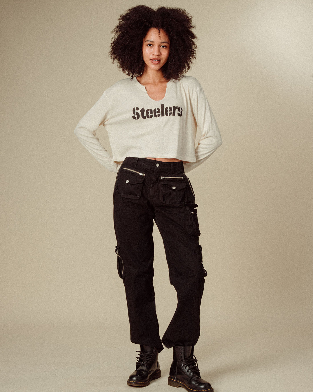 Women's Pittsburgh Steelers Sunday Crop Thermal