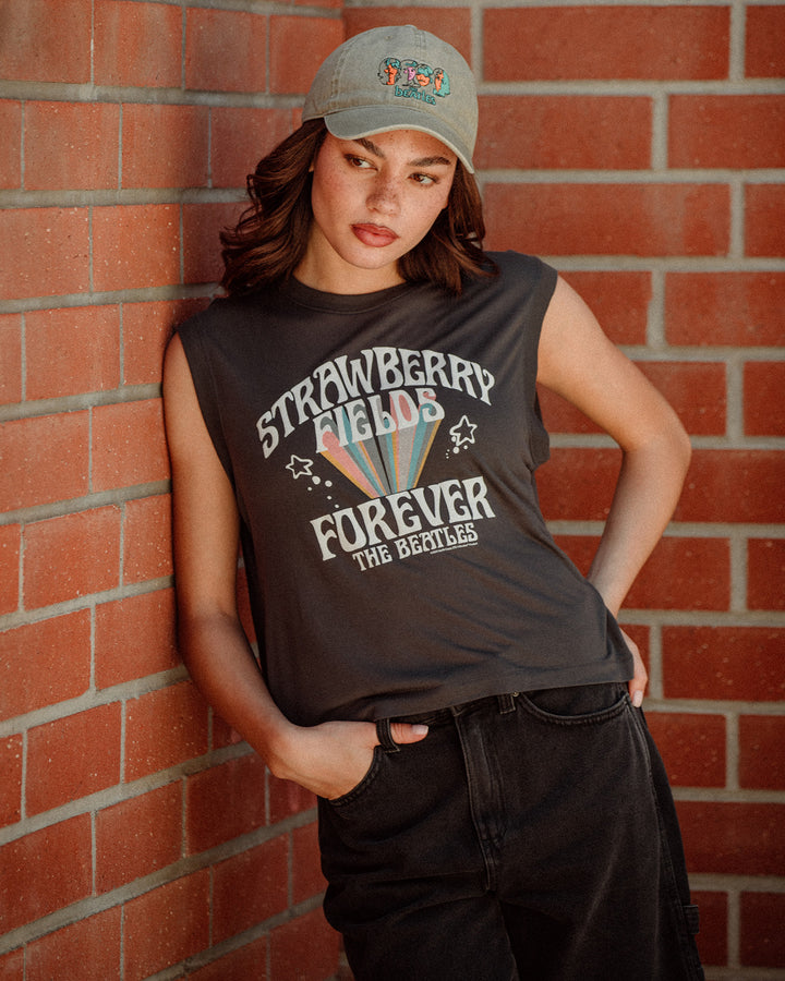 Women's The Beatles Strawberry Fields Forever Vintage Tissue Tank