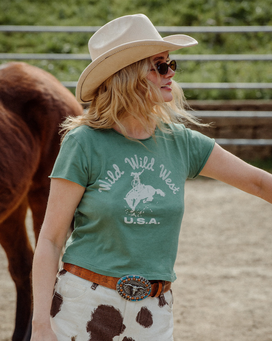 Women's Wild Wild West Vintage Baby Tee