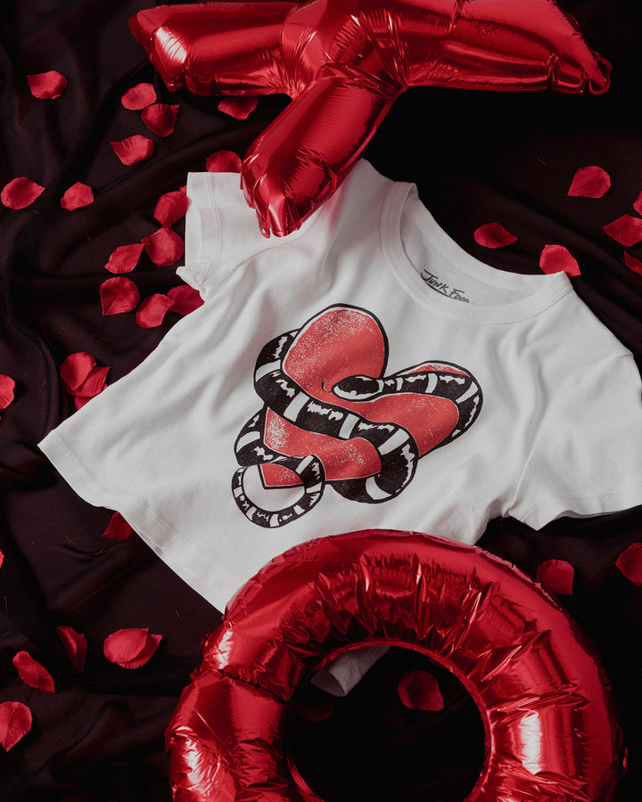 Women's Snake Heart Baby Tee