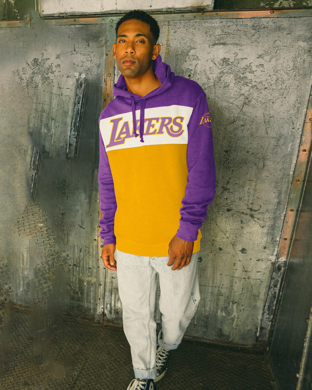 NBA Los Angeles Lakers Colorblock Hoodie – Junk Food Clothing