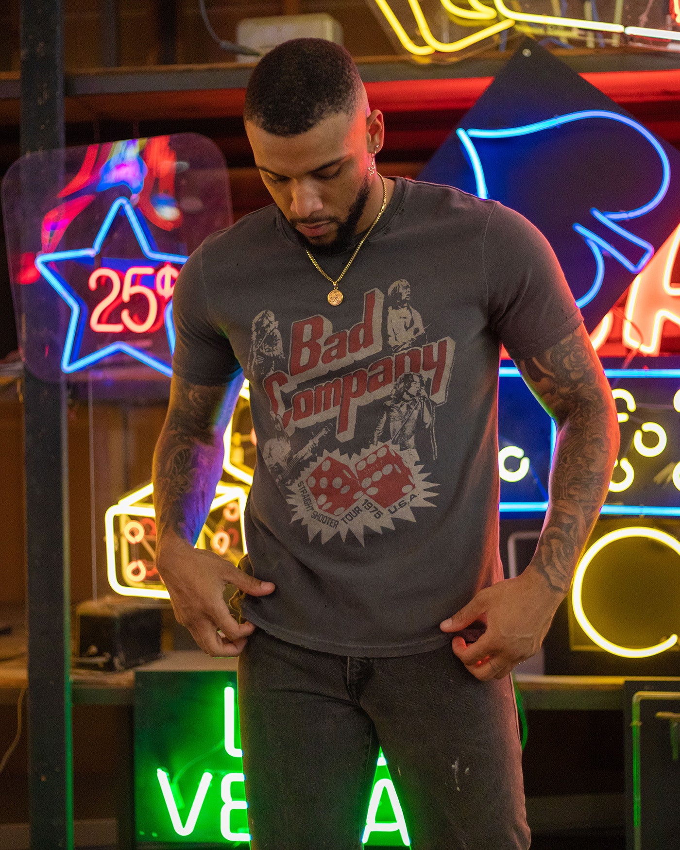 Bad Company Straight Shooter Tour Vintage Destroy Tee – Junk Food