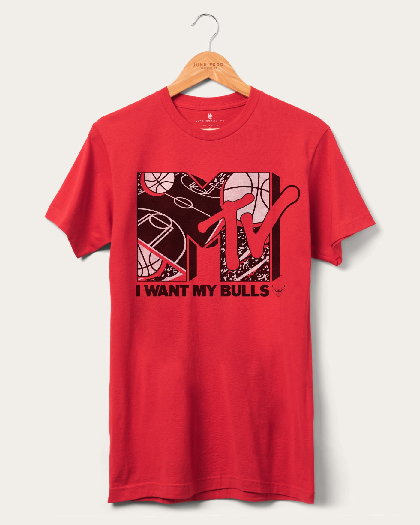junk food clothing Bulls NBA Postcard Tee Licorice Store | Clothing