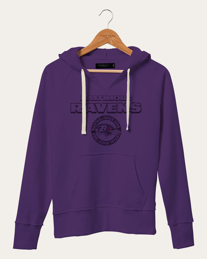 Women's NFL Baltimore Ravens Raw Edge Hoodie – Junk Food Clothing
